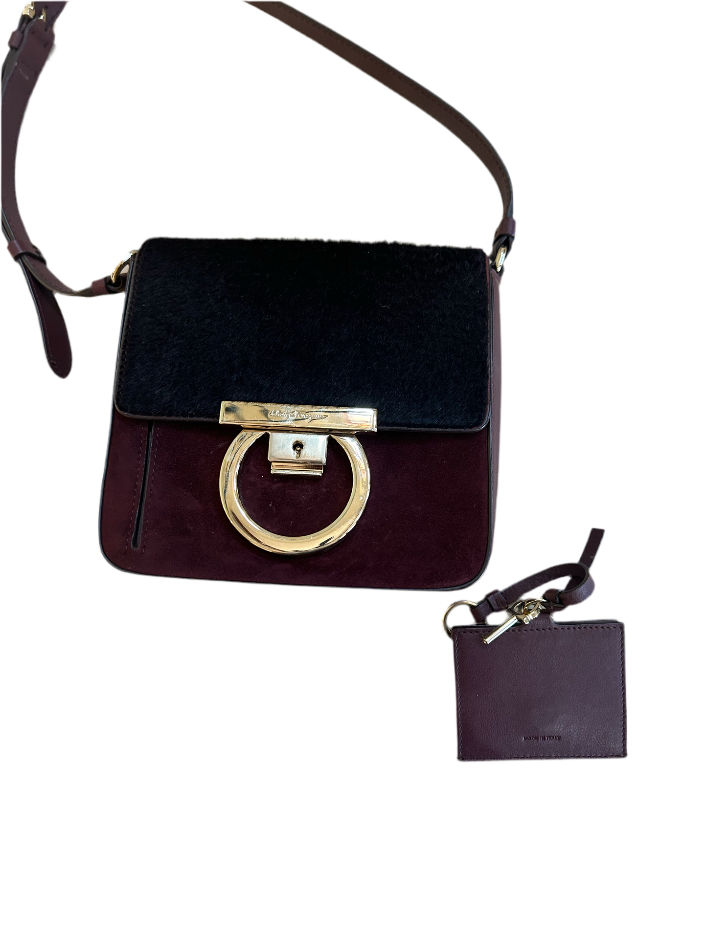 Ferragamo Pony Hair Shoulder Handbag