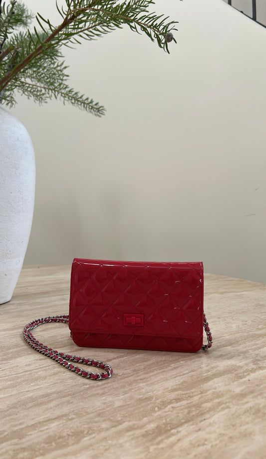 Chanel Patent Leather Wallet on Chain