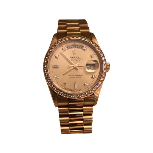 Rolex Presidential Daydate  Gold With Factory Diamonds Full Set